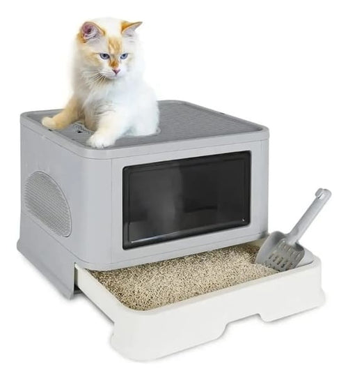 ARENERO GRANDE PARA GATOS CON RECOGEDOR